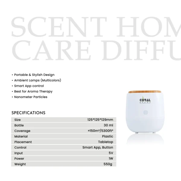 Specifications of Scent Home Care Diffuser Machine