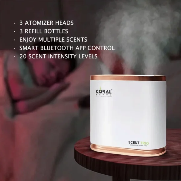 Scent trio diffuser features