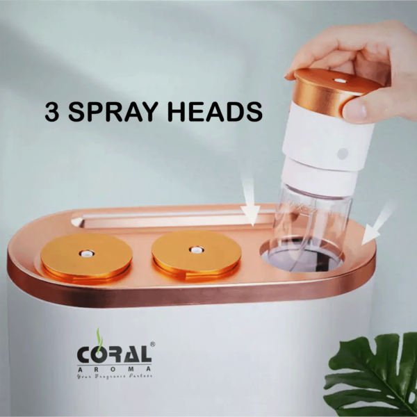 scent trio diffuser machine has 3 spray heads